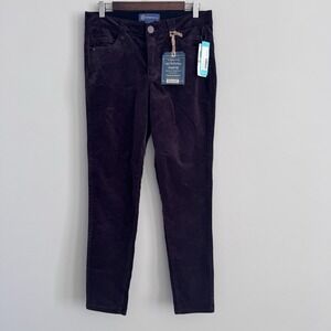 Democracy Absolution Jegging 8 Dark Purple Corduroy Jeri Skinny NWT